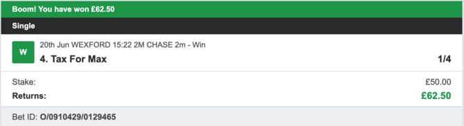 Today's Bet Tips - Winner 1 - 20/06/2023