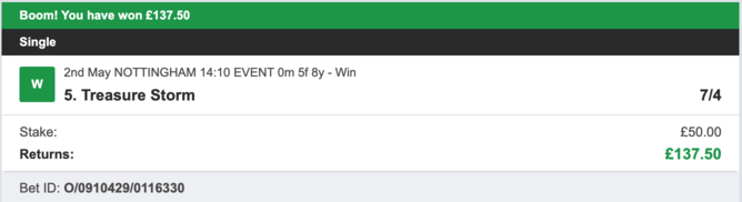 Today's Bet Tips - Winner 1 - 02/05/2023