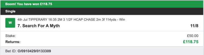 Today's Bet Tips - Winner 1 - 04/07/2023