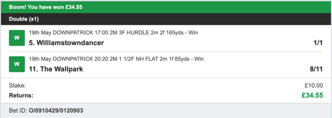Today's Bet Tips - Winner 3 - 19/05/2023