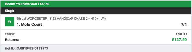 Today's Bet Tips - Winner 1 - 05/07/2023