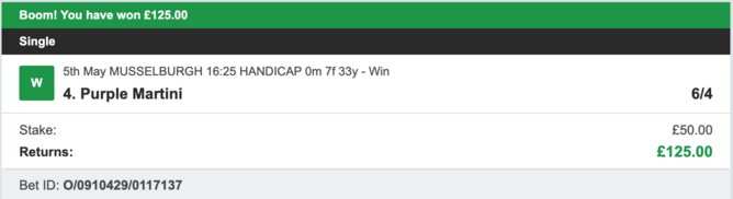Today's Bet Tips - Winner 2 - 05/05/2023