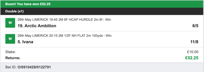 Today's Bet Tips - Winner 3 - 26/05/2023